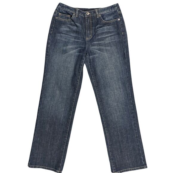 Talbots Straight Leg Jeans Women Size 6 Petites Stretch Inseam 29" Mid-Rise - Picture 1 of 10